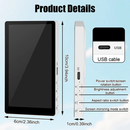 Pantalla espejo para vlogs y selfies inalámbrica